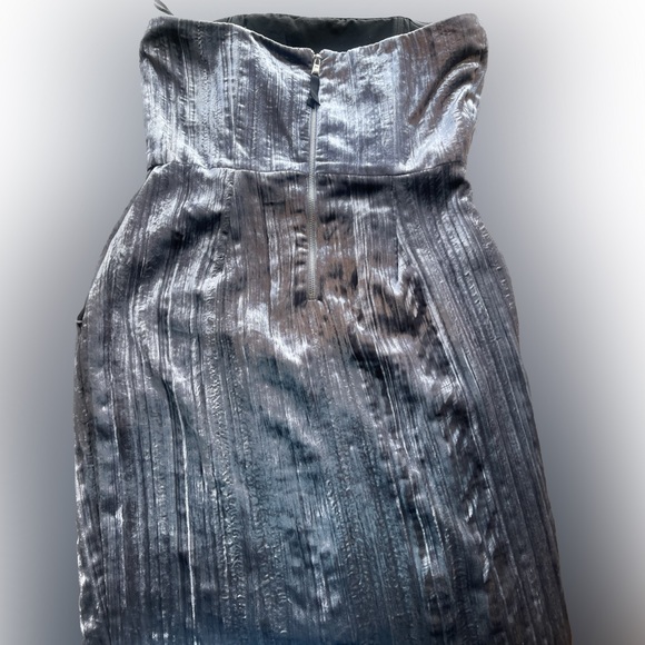 RACHEL Rachel Roy Womens Velour Strapless Cocktail Dress Metallic Size 8 - Picture 5 of 7